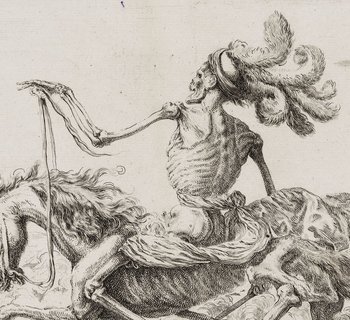 Stefano della Bella, Der Tod reitet über ein Schlachtfeld, 1645/48