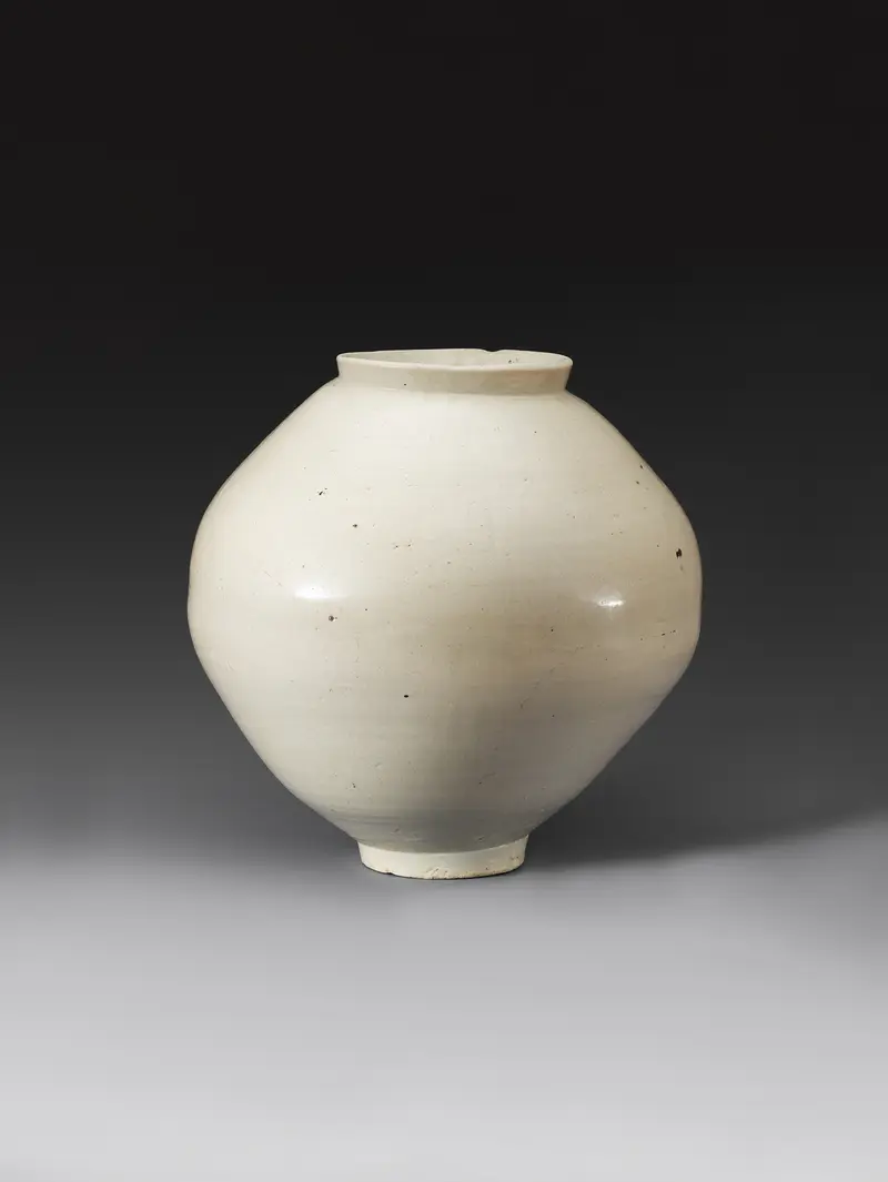 Moon Jar, weißes Porzellan, Joseon-Dynastie, 18. Jh.