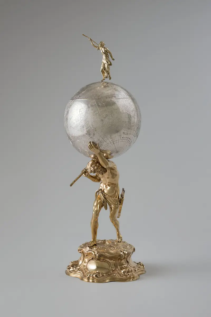 Globuspokal mit Herkules, Christoph Jamnitzer, 1617/18