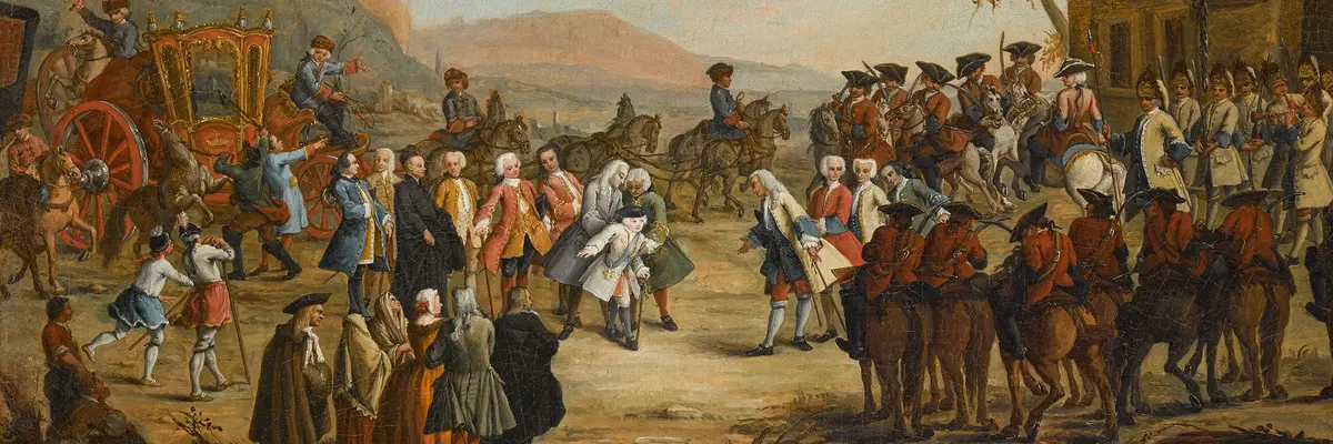 Gemälde vom Empfang Friedrich Christians von Sachsen in Venedig