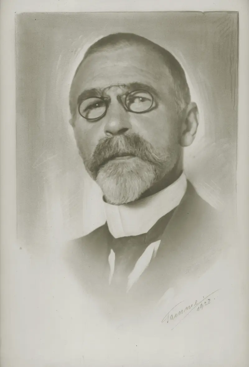 Diese Zeichnung zeigt das Porträt von Jean Louis Sponsel.