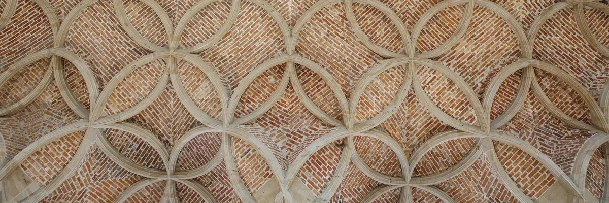 Detail des rekonstruierten Schlingrippengewölbes der Schlosskapelle im Dresdner Residenzschloss