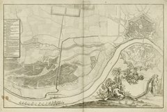 Johann August Corvinus nach einer Zeichnung von Anna Maria Werner und General-Major Grawert, Plan von Dresden und Umgebung mit dem Einzug Maria Josephas