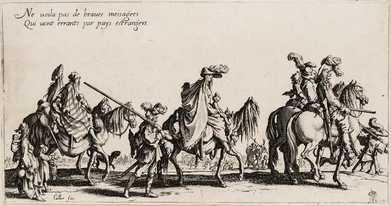 Jacques Callot, from the series "Les Bohémiens", probably 1621 or 1621-1625, etching, Inv. No. A 5902